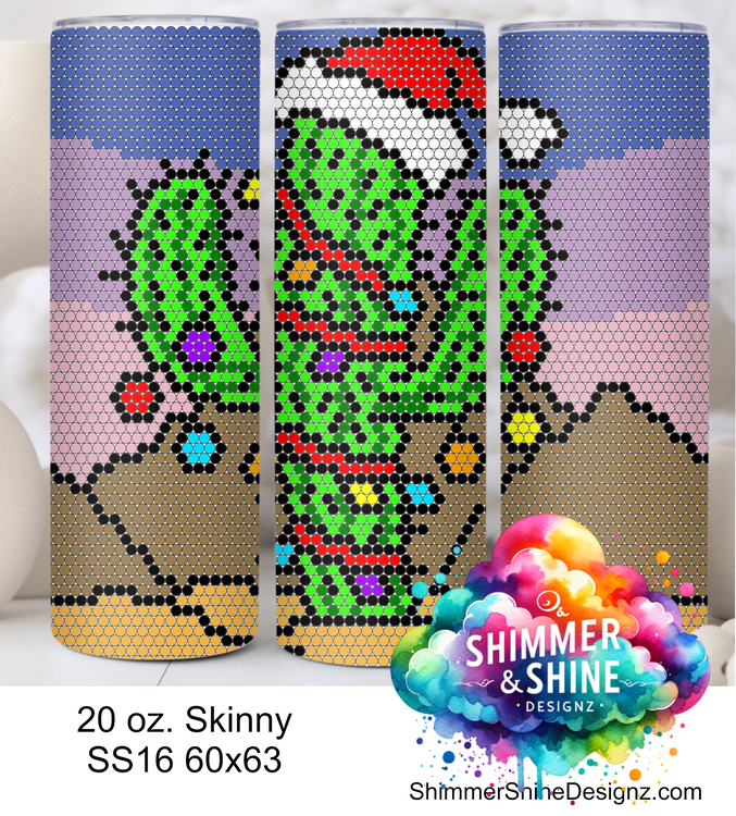 Christmas Desert Cactus 20 oz Skinny SS16 60x63 DIGITAL DOWNLOAD