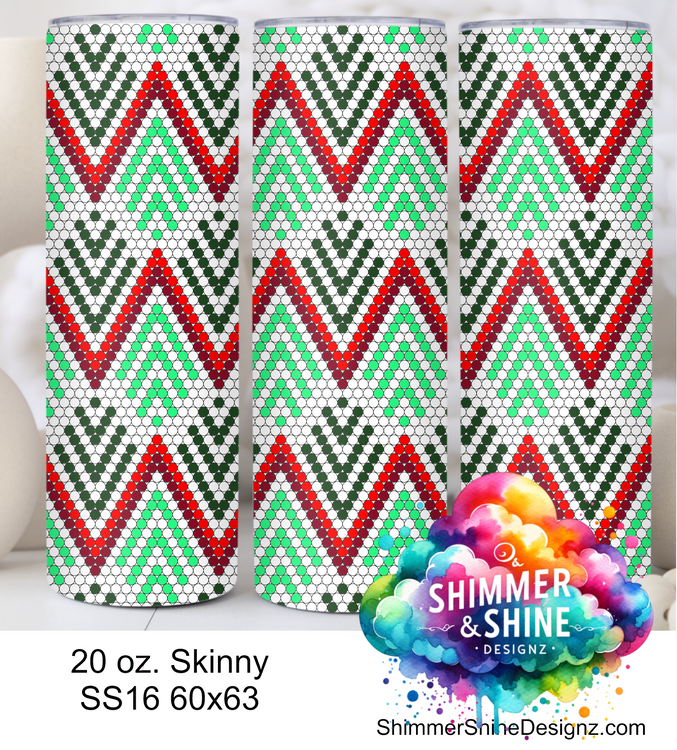 Christmas Trees Geometric 20 oz Skinny SS16 60x63 DIGITAL DOWNLOAD