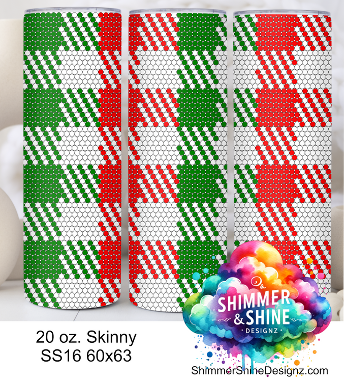 Christmas Plaid 20 oz Skinny SS16 60x63 DIGITAL DOWNLOAD