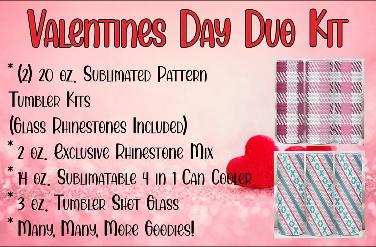 Valentines Day Duo Kit - TWO Glass Bling Kits Included