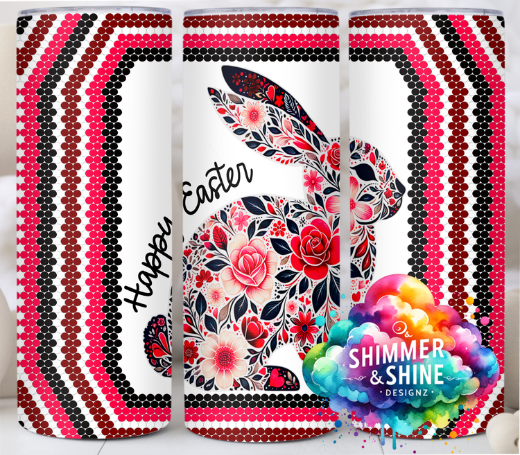 Easter Bunny Roses SS16/4MM 20 oz. Skinny Square Sublimated Tumbler