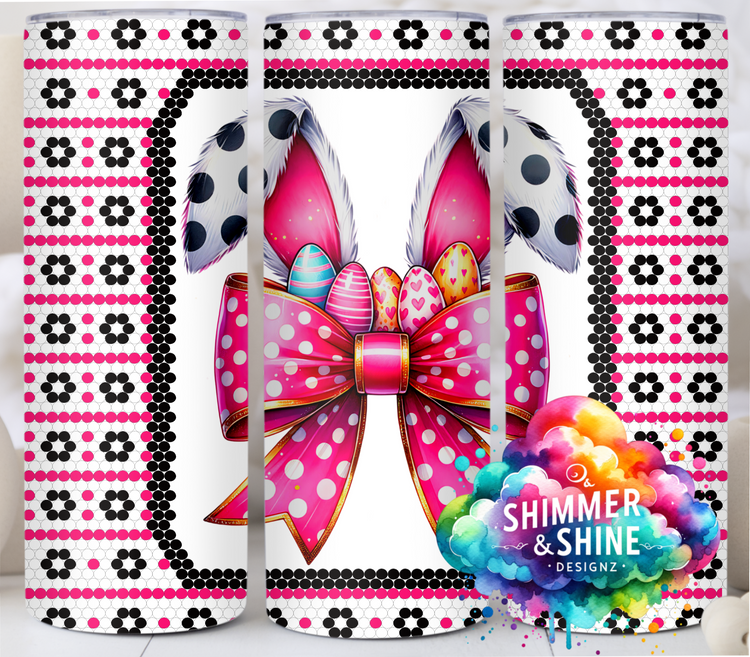 Easter Bunny Ears Bow SS16/4MM 20 oz. Skinny Square Sublimated Tumbler