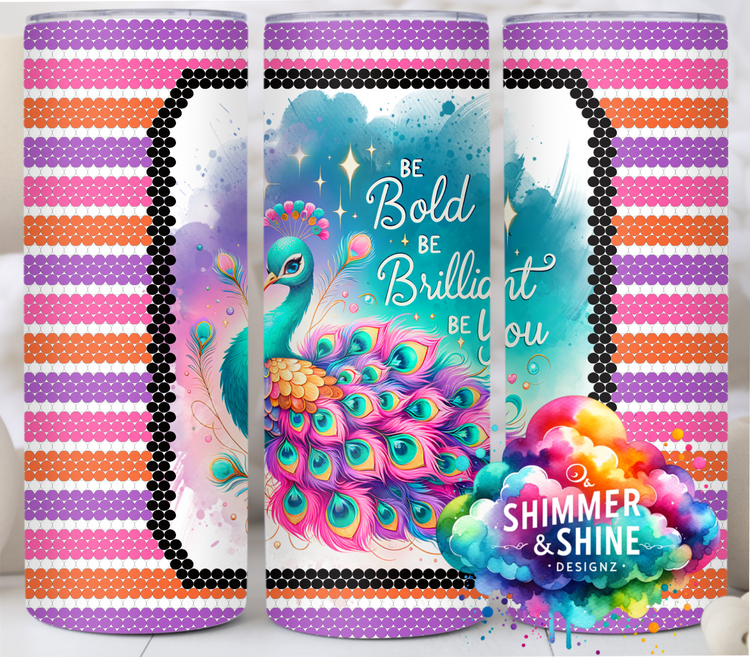 Peacock Be Bold Stripes SS16/4MM 20 oz. Skinny Square DIGITAL DOWNLOAD