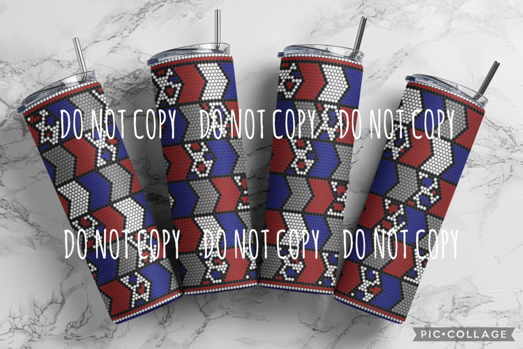 Patriotic Leopard Tangram 32 oz Plump Straight SS16 63x78 PNG