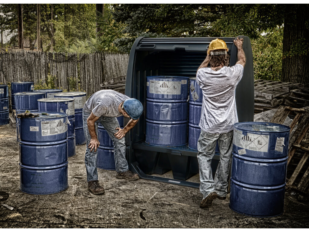 2Drum Spill Containment Shed Black Diamond