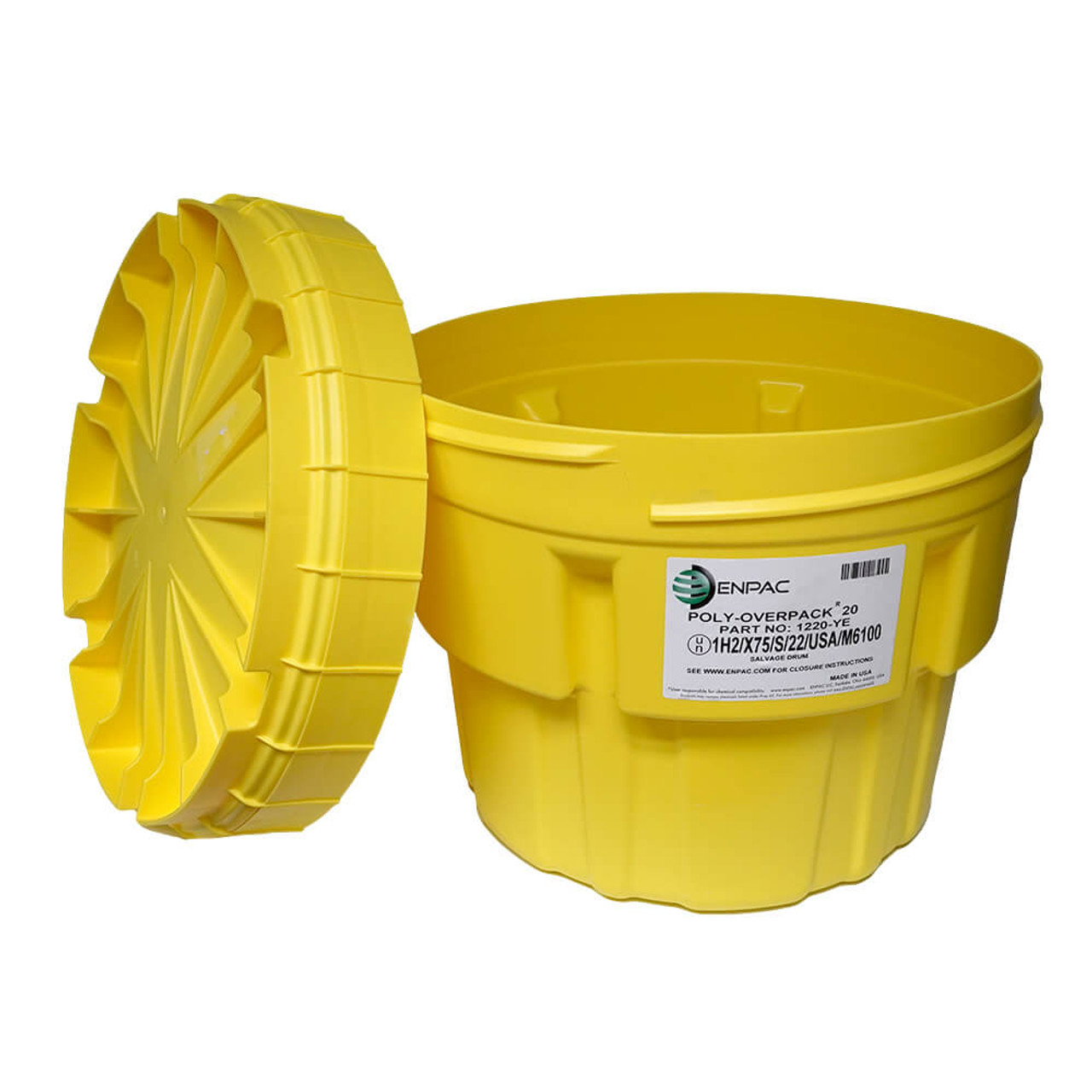 50 Gallon Wheeled Poly SpillPack Spill Kit, Aggressive, Yellow