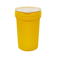 55 Gallon Nestable Drum, Plastic Lever-Lock, Yellow (1255-YE) 55 Gallon Nestable Drum, Plastic Lever-Lock, Yellow (1255-YE)