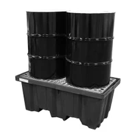 2 Drum Nestable Spill Pallet, Black (5222-BD) 