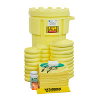 95-Gallon Wheeled Salvage Drum Spill Kit, Aggressive, Yellow (1398-YE) 95-Gallon Wheeled Salvage Drum Spill Kit, Aggressive, Yellow (1398-YE)