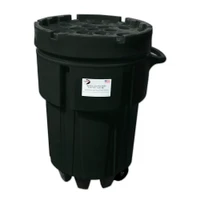 95-Gallon Wheeled Poly SpillPack Drum with Screw-Top Lid, Black (1299-BD)
