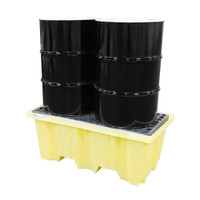 2 Drum Nestable Poly Spill Pallet, Yellow (5222-YE) 2 Drum Nestable Poly Spill Pallet, Yellow (5222-YE)