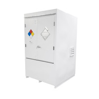 IBC Tote Steel HazMat Storage Locker, White IBC Tote Steel HazMat Storage Locker, White