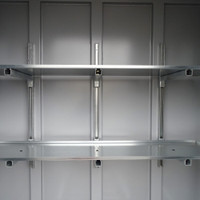 10'x8' to 14'x8' Steel Building Shelving Kit, Gray 10'x8' to 14'x8' Steel Building Shelving Kit, Gray