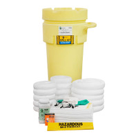 50-Gallon Wheeled Salvage Drum Spill Kit, Oil Only, Yellow (1352-YE) 50-Gallon Wheeled Salvage Drum Spill Kit, Oil Only, Yellow (1352-YE)