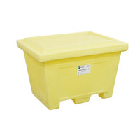 Large Tote Bin with Lid, Yellow Large Tote Bin with Lid, Yellow