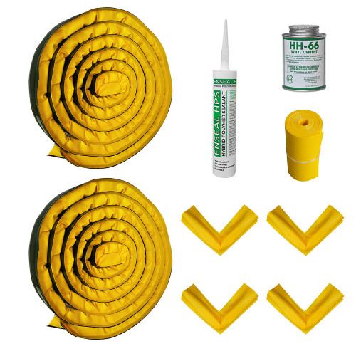 50'L Modular Diverter Berm Kit, Yellow