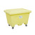 Large Tote Bin with Lid and 4" Urethane Wheels, Yellow