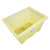 Large Tote Bin with Lid and 8" Rubber Wheels, Yellow