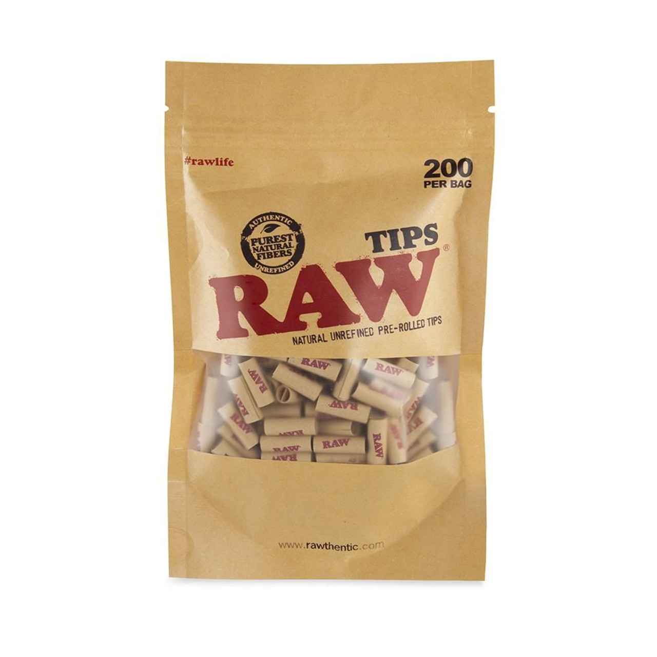 Raw Pre-Rolled Tips 200ct Bag - High Mountain Imports