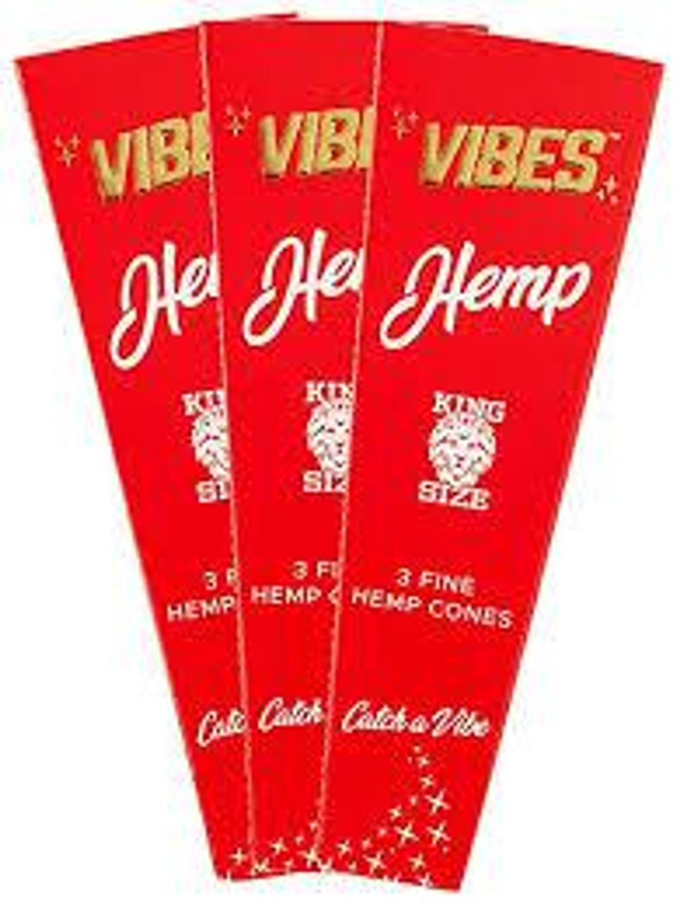 Vibes Pre-Rolled Hemp Cones King Size - 30 Packs Per Box, 3 Cones