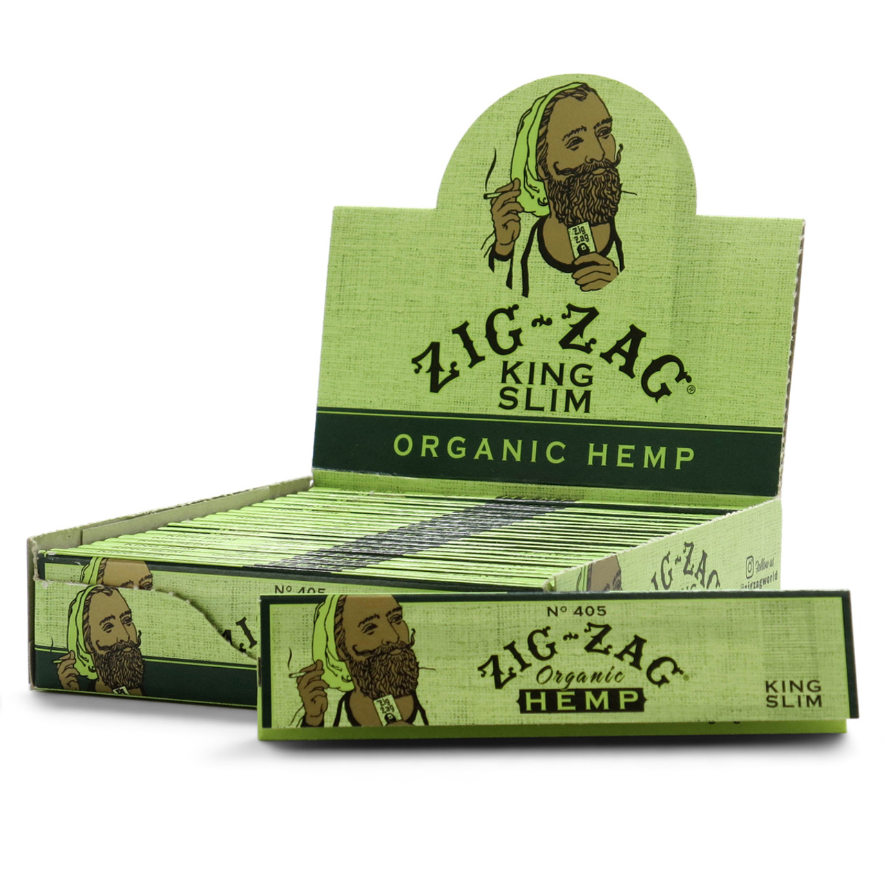 King Size Green Hemp Smoking Rolling Papers