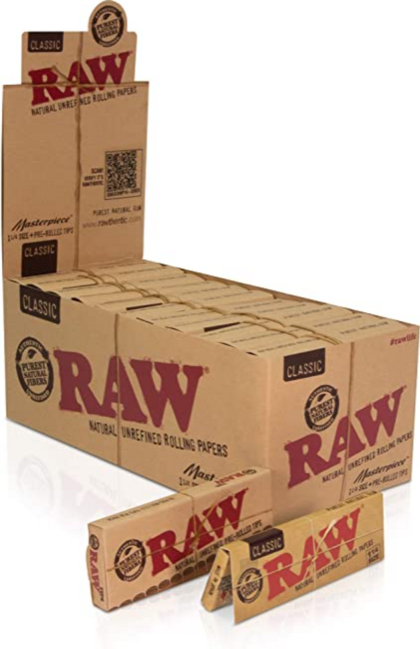 RAW Classic 1 1/4 500s Rolling Paper - 20ct Display