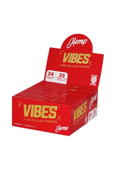 Vibes Hemp Papers with Tips KS 24ct (Red Box)