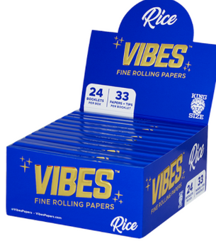 Vibes Rice Papers with Tips KS 24ct (Blue Box)