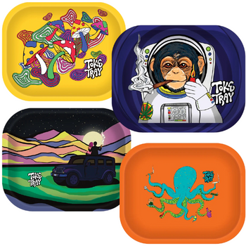 Toke Tray 5" x 7" Metal Rolling Tray | Assorted Designs
