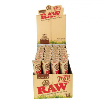 RAW Organic Hemp Pre-Rolled Cones 1 1/4" 192 ct.