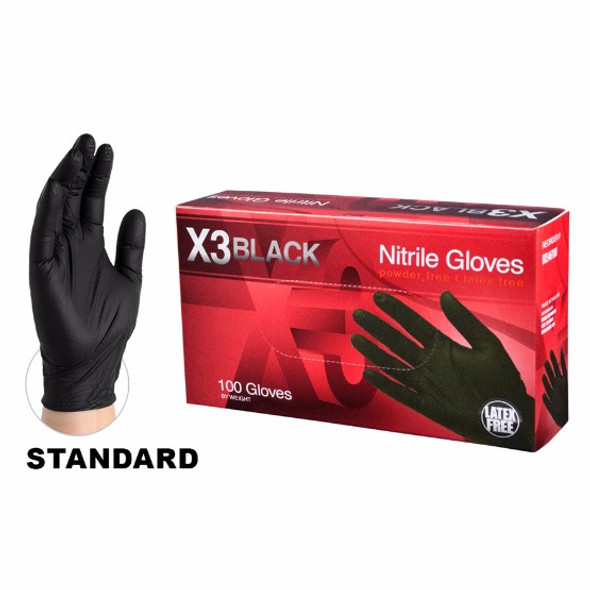 AMMEX Black Nitrile Gloves 100 ct. | Assorted Sizes