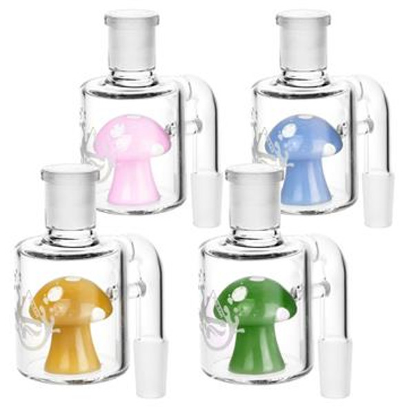 Pulsar Dry Mushroom Ash Catcher - 14mm Male 90D | Assorted Colors