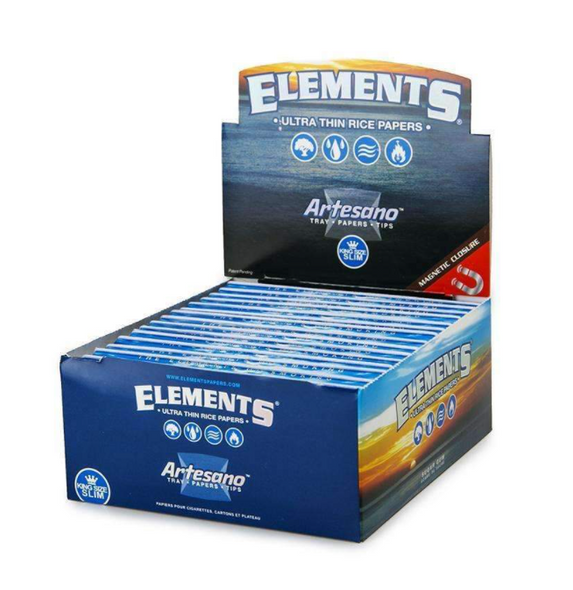Elements Artesano King Size Rolling Papers with Tips 15 ct.