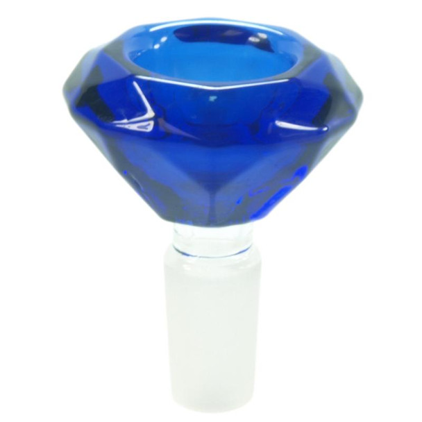 Diamond Faceted 14mm Male Glass On Glass Bowl	