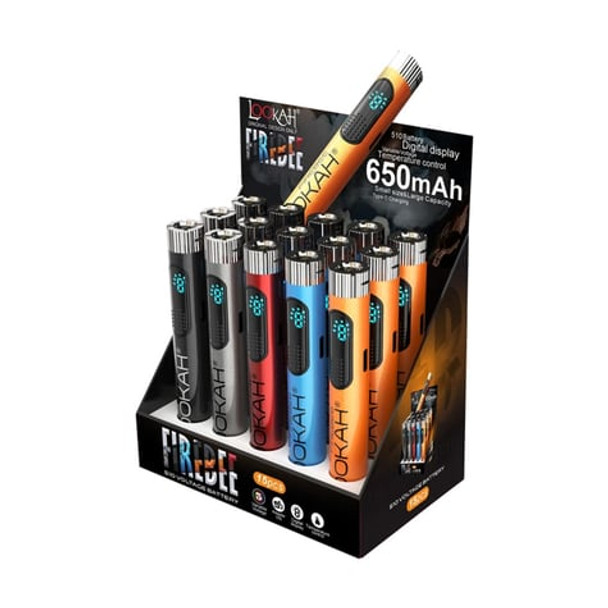 Lookah Firebee 510 Vape Pen Battery 15ct. Display