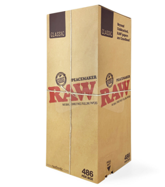 RAW Classic Bulk Pre-Rolled Cones Peacemaker Size - 486 ct.