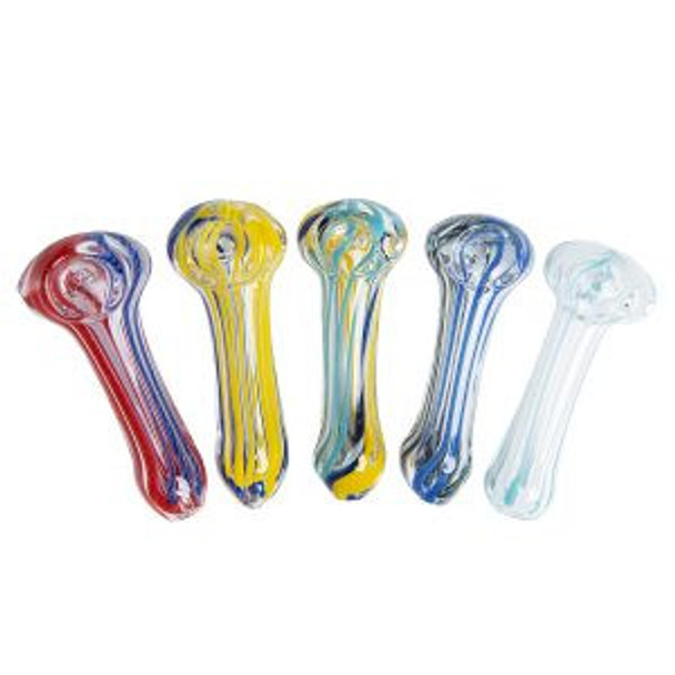 2.5" Assorted Glass Pipe | Inside Color