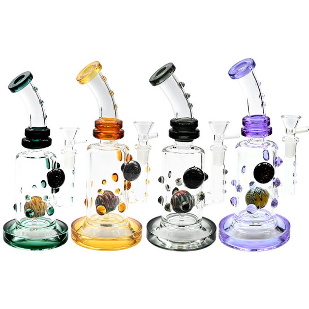 8" Wig Wag Perc Dichro Water Pipe