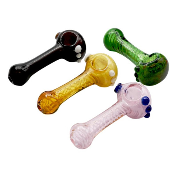 4" Assorted Color Spiral Spoon Pipe