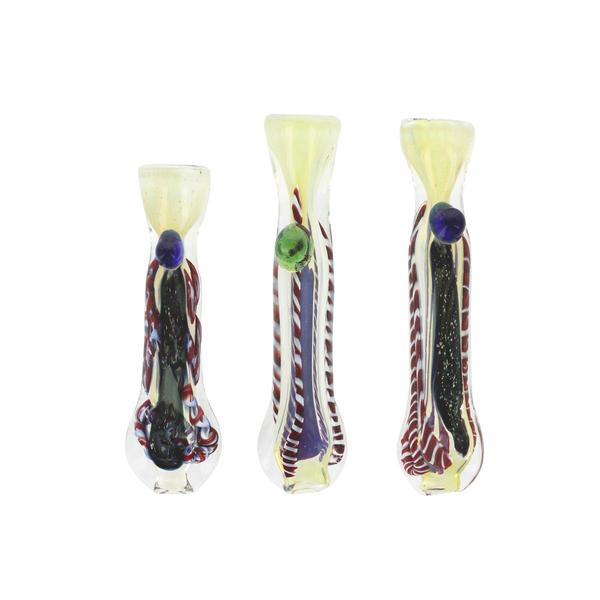 Assorted 3" Dichro Glass One Hitters High Mountain Imports