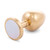 Opalite Inlayed Butt Plug - 24kt Gold Plate