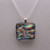 Dichroic Pendant with cremated ashes fused in glass to remember your loved ones