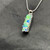 Dichroic glass  cremation ash jewelry pendant Style Reef