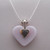 Double Heart memorial cremation Pendant with cremation ash fused in glass