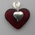 Burgundy cremation pendant back