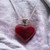 Double Heart memorial cremation Pendant with cremation ash fused in glass - Promo