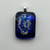 Blue Dichroic Pendant with cremated ashes fused in glass to remember your loved ones