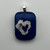 Indigo pendant with cremated ashes fused in glass to remember your loved ones