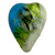 Tri Color Memory Heart Touchstone cremains memorial - Never forget Memorial Healing stone fused into Glass