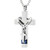 Front view of cremation cross pendant